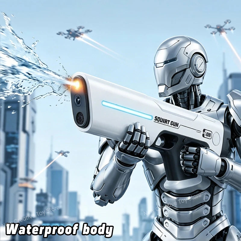 TurboSplash™ Automatic Electric Water Blaster – Dual-Mode Rapid-Fire Water Gun